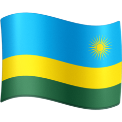 Bagaimana Flag: Rwanda emoji terlihat di Facebook.