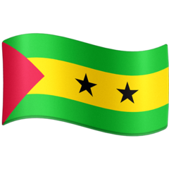 Bagaimana Flag: São Tomé & Príncipe emoji terlihat di Facebook.