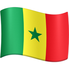 Hoe Vlag: Senegal emoji eruit ziet op Facebook.