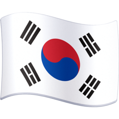 Cómo se ve el emoji Bandera: Corea del Sur en Facebook.