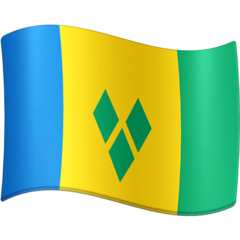 How Flag: St. Vincent & Grenadines emoji looks on Facebook.