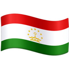 Bagaimana Flag: Tajikistan emoji terlihat di Facebook.