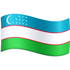 Hoe Vlag: Oezbekistan emoji eruit ziet op Facebook.