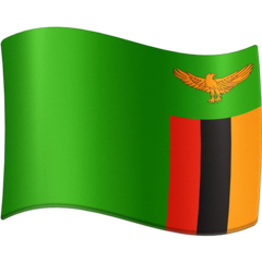 Hoe Vlag: Zambia emoji eruit ziet op Facebook.