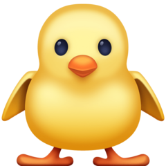 Bagaimana Front-Facing Baby Chick emoji terlihat di Facebook.