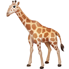 Hoe Giraffe emoji eruit ziet op Facebook.