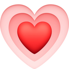 Bagaimana Growing Heart emoji terlihat di Facebook.