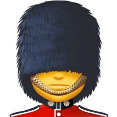 How Guard emoji looks on Facebook.