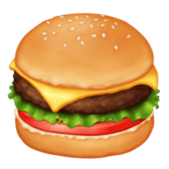 Bagaimana Hamburger emoji terlihat di Facebook.