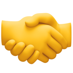 Bagaimana Handshake emoji terlihat di Facebook.