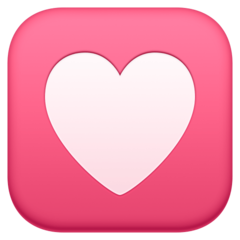 Bagaimana Heart Decoration emoji terlihat di Facebook.