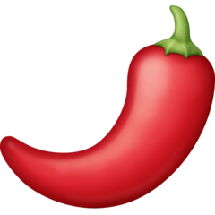 Bagaimana Hot Pepper emoji terlihat di Facebook.