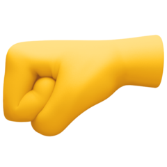 Bagaimana Left-Facing Fist emoji terlihat di Facebook.