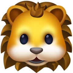 Cómo se ve el emoji León en Facebook.