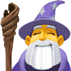 How Mage emoji looks on Facebook.