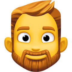 Hoe Persoon: baard emoji eruit ziet op Facebook.