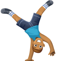 Bagaimana Man Cartwheeling: Medium Skin Tone emoji terlihat di Facebook.