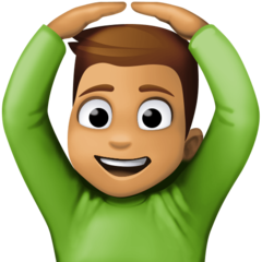 How Man Gesturing OK: Medium Skin Tone emoji looks on Facebook.