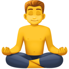 Bagaimana Man in Lotus Position emoji terlihat di Facebook.