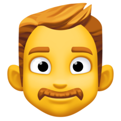 Como o emoji do Homem é exibido no Facebook.