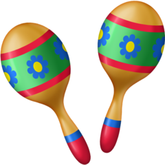 How Maracas emoji looks on Facebook.