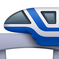 Hoe Monorail emoji eruit ziet op Facebook.