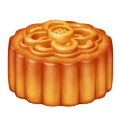 How Moon Cake emoji looks on Facebook.