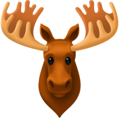 Bagaimana emoji Moose kelihatan di Facebook.