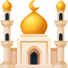 Bagaimana Mosque emoji terlihat di Facebook.