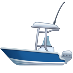 Bagaimana Motor Boat emoji terlihat di Facebook.