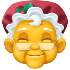 Bagaimana Mrs. Claus emoji terlihat di Facebook.