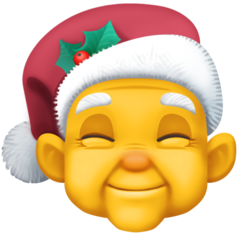 Hur Könsneutral tomte emoji ser ut på Facebook.