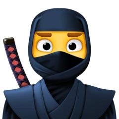 Hur Ninja emoji ser ut på Facebook.