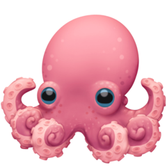 Bagaimana Octopus emoji terlihat di Facebook.