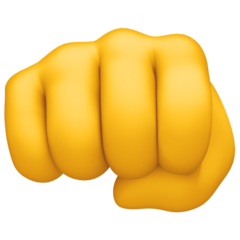 Bagaimana Oncoming Fist emoji terlihat di Facebook.