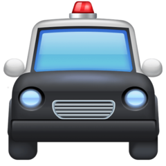 Bagaimana Oncoming Police Car emoji terlihat di Facebook.