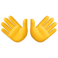 How Open Hands emoji looks on Facebook.