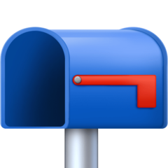 How Open Mailbox with Lowered Flag emoji looks on Facebook.