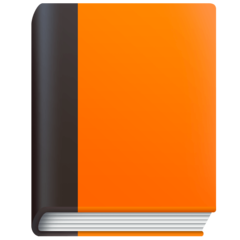 How Orange Book emoji looks on Facebook.