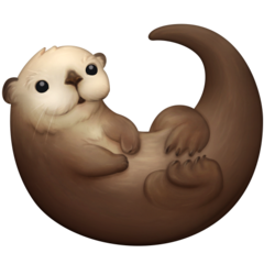 Bagaimana Otter emoji terlihat di Facebook.