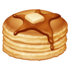 Bagaimana Pancakes emoji terlihat di Facebook.