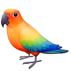 Bagaimana Parrot emoji terlihat di Facebook.