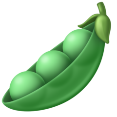 How Pea Pod emoji looks on Facebook.