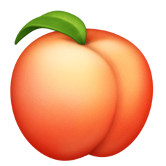 Bagaimana Peach emoji terlihat di Facebook.