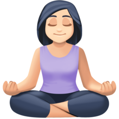 Bagaimana Person in Lotus Position: Light Skin Tone emoji terlihat di Facebook.