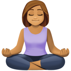 Bagaimana Person in Lotus Position: Medium Skin Tone emoji terlihat di Facebook.