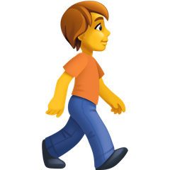 Come Pedone a destra emoji appare su Facebook.