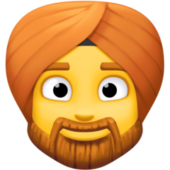 How Person Wearing Turban emoji looks on Facebook.