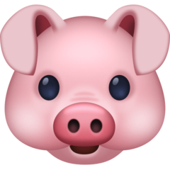 How Pig Face emoji looks on Facebook.