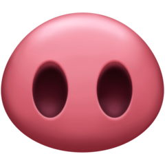 Bagaimana Pig Nose emoji terlihat di Facebook.